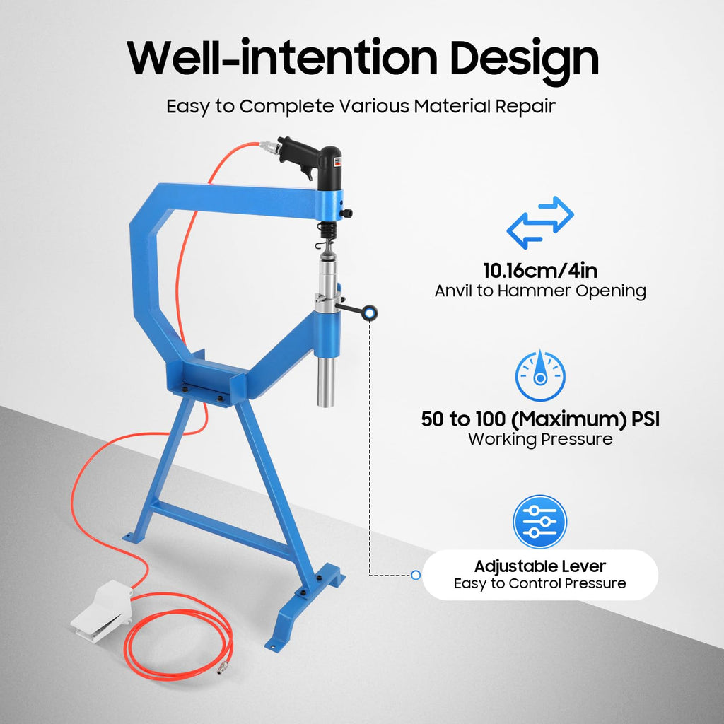 Pneumatic Planishing Hammer with 1"/2"/3" Anvil Dies B925