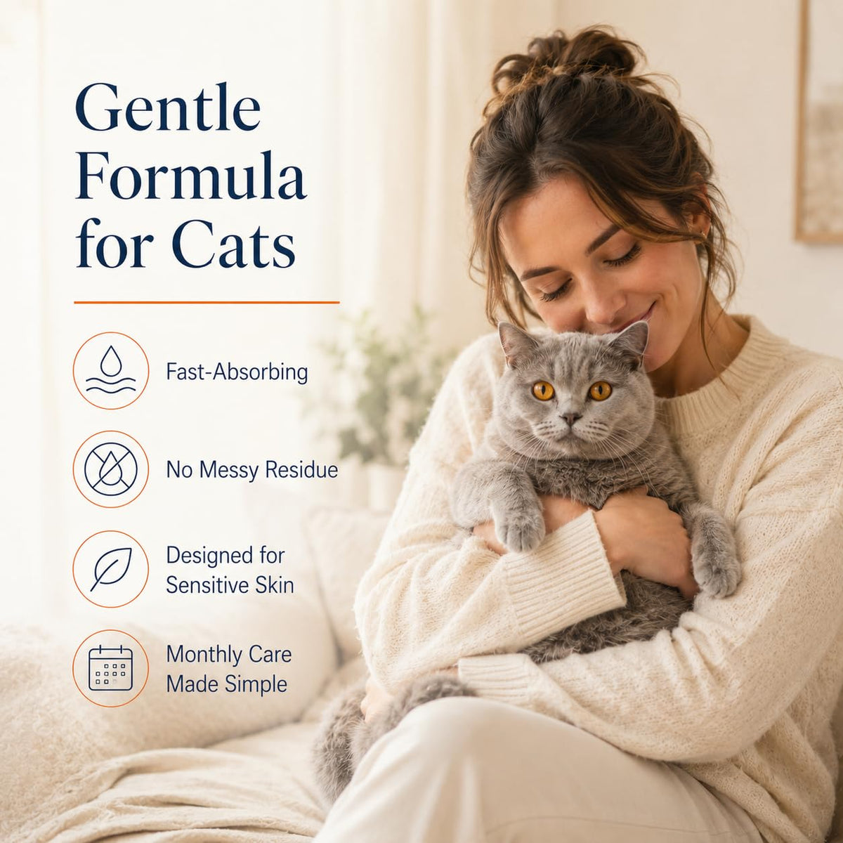 Waterproof Topical Flea & Tick Preventative for Cats, 6 Doses T596