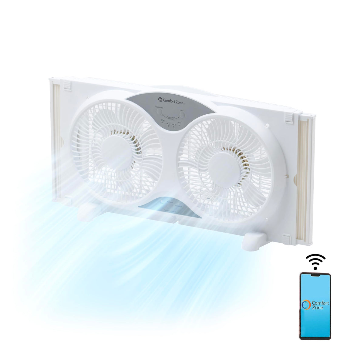 9-Inch Smart WiFi Twin Window Fan with App & Voice Control N735176