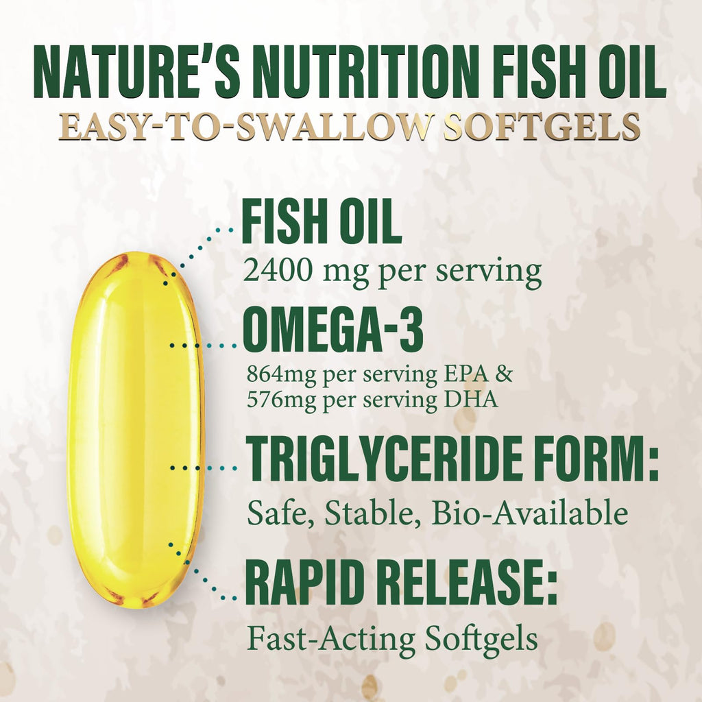 Omega 3 Fish Oil 2400mg 120 Softgels F72049