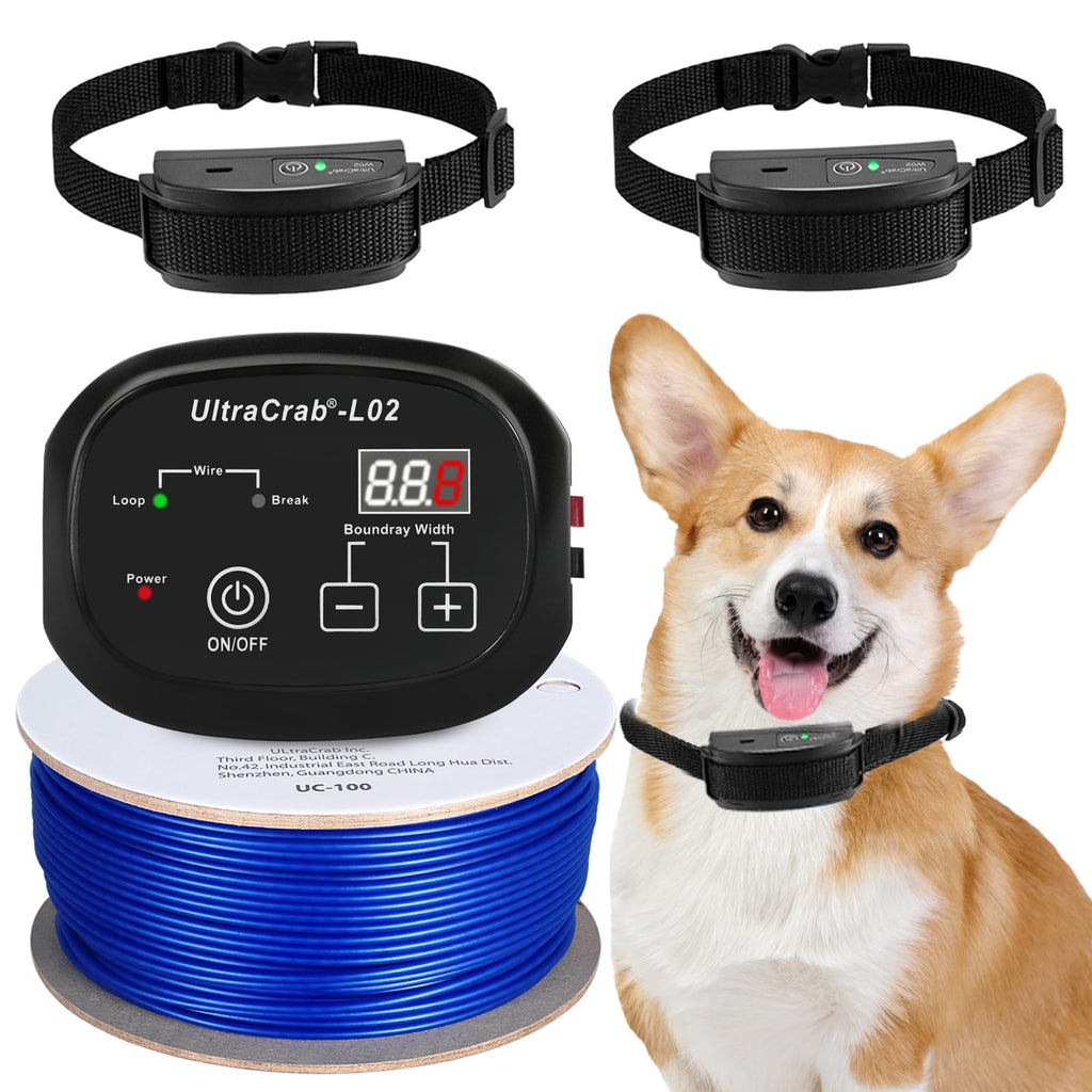 In-Ground Electric Dog Fence System with 2 Collars O119