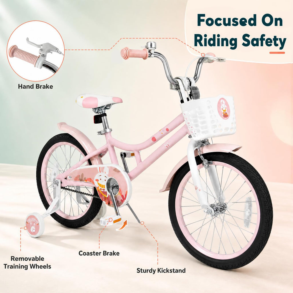 18 Inch Girls Bike with Basket W2204