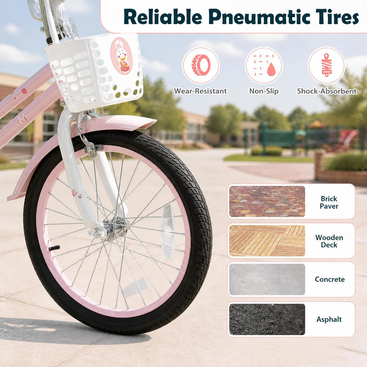 18 Inch Girls Bike with Basket W2204