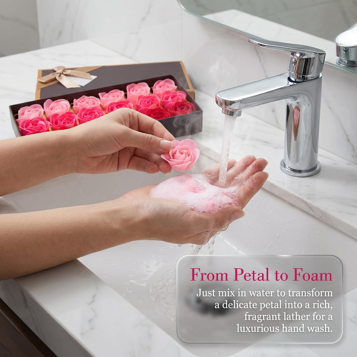 Pink Soap Flower Gift Set S9616