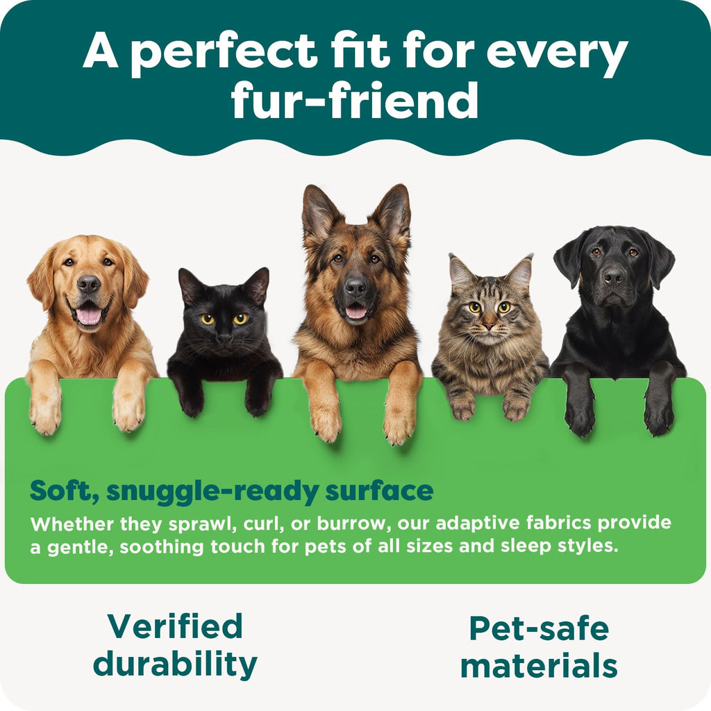 Self Warming Cat Mat Dog Bed Machine Washable Small Plush Faux Fur Gray B1995