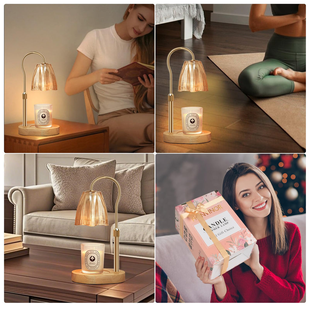 Adjustable Candle Warmer Lamp with Timer & Dimmer T498