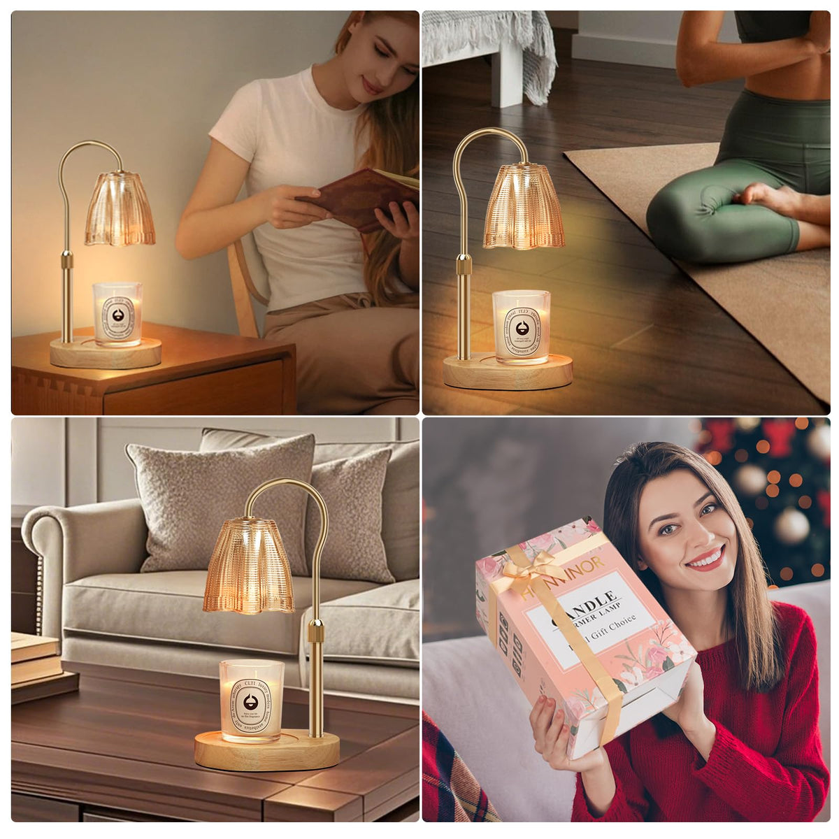 Adjustable Candle Warmer Lamp with Timer & Dimmer T498