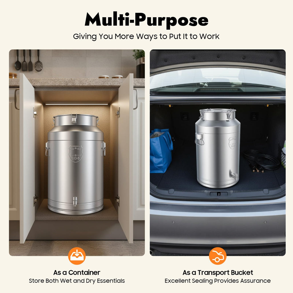 304 Stainless Steel 76L Sealed Bucket with Faucet L263