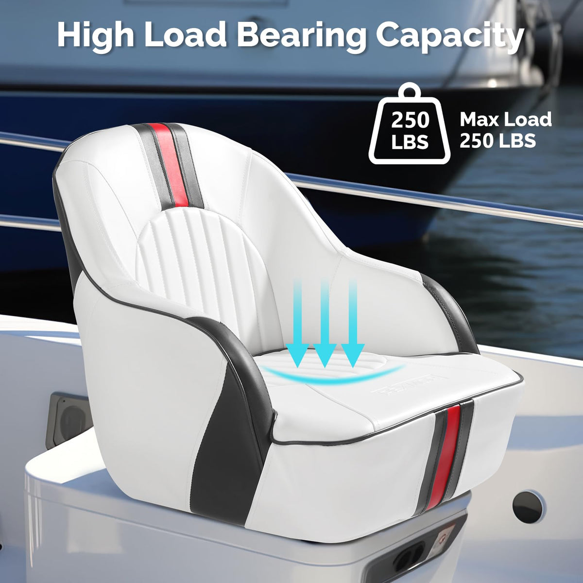 Pontoon Boat Captain Bucket Seat with Cover R818