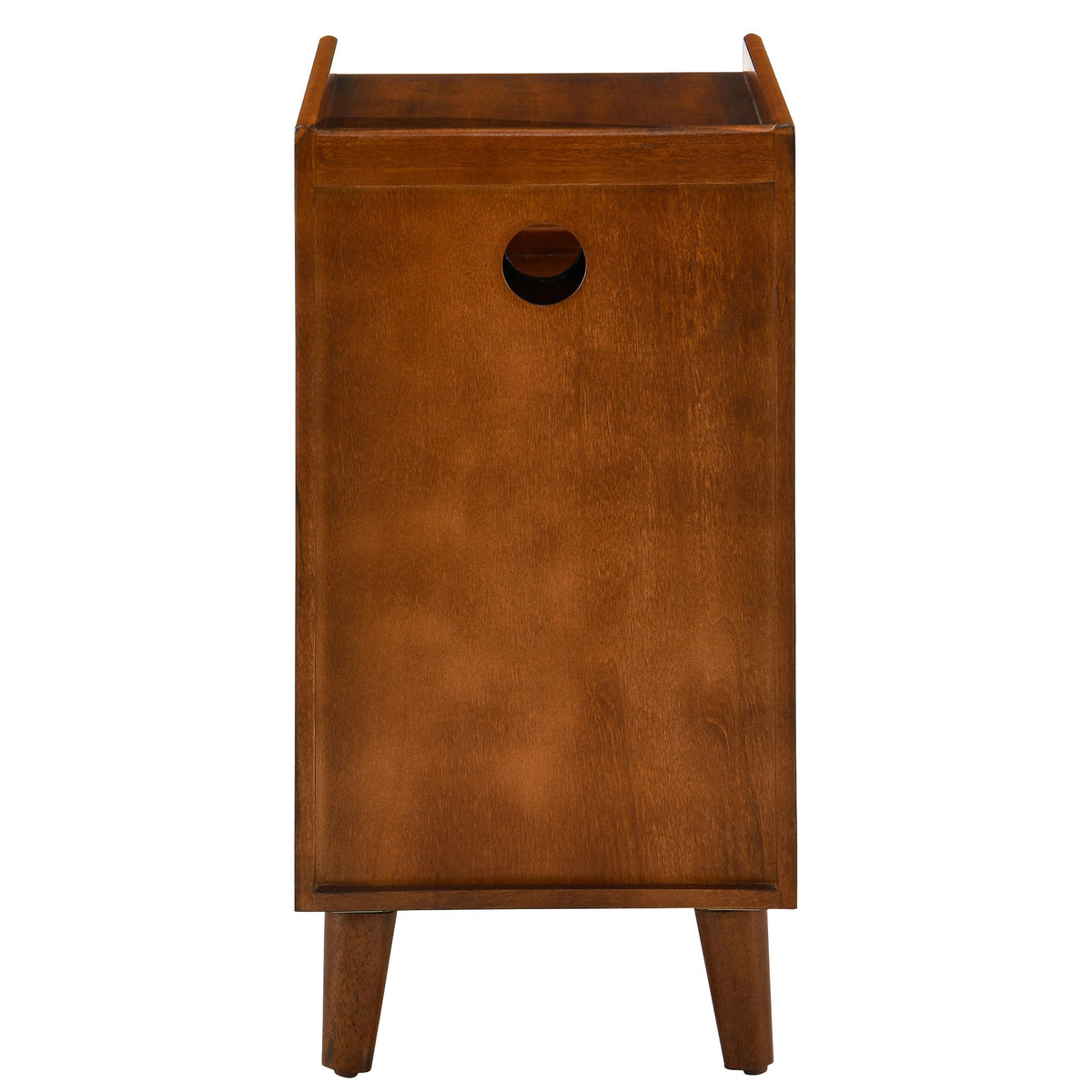 Solid Wood Narrow Nightstand with 2 Drawers A98673