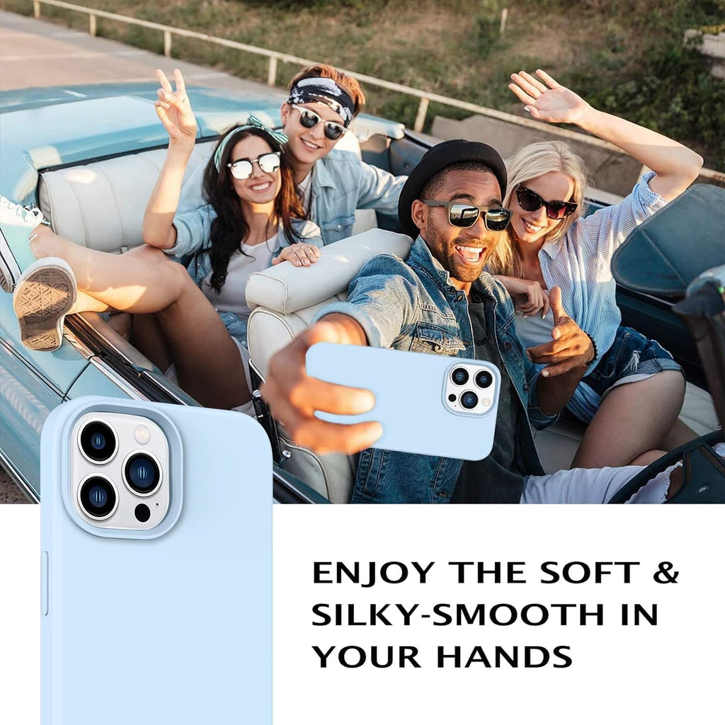 Light Blue Silicone iPhone 13 Pro Max Case Q685724