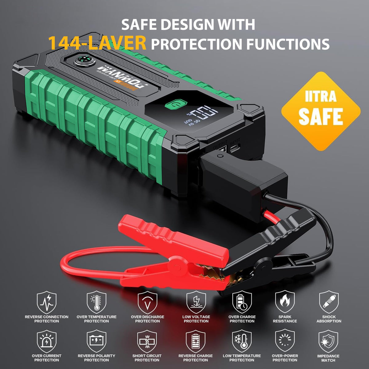 12V Battery Booster Pack with LED Light U227