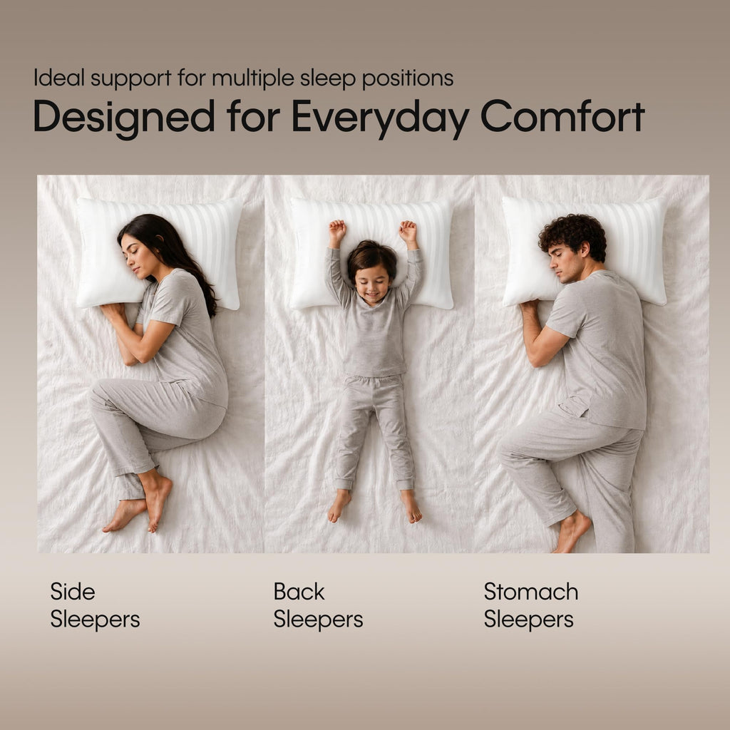 King Size Set of 2 Medium Soft Bed Pillows K974658