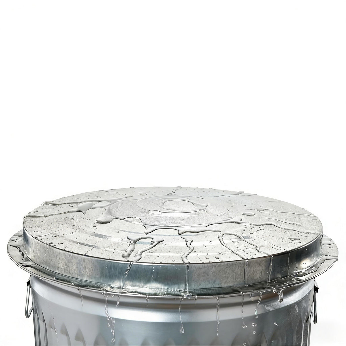31 Gallon Galvanized Steel Trash Can with Lid X437172