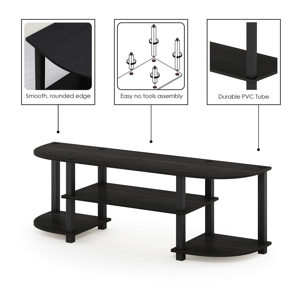 Black 3-Tier TV Stand for 55 Inch TV K97937