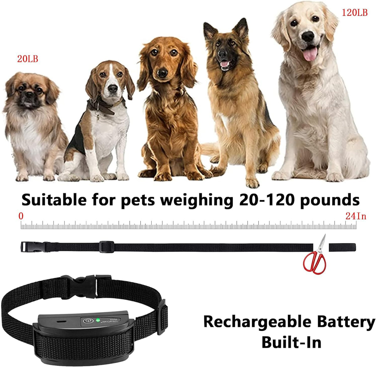 In-Ground Electric Dog Fence System with 2 Collars O119