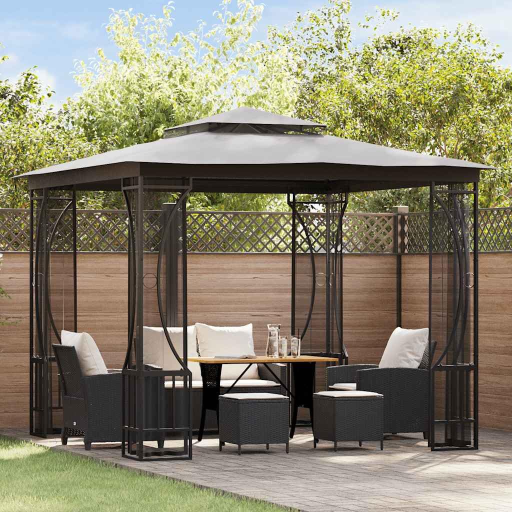 9.8'x9.8' Pop Up Outdoor Gazebo with Mosquito Netting X3608
