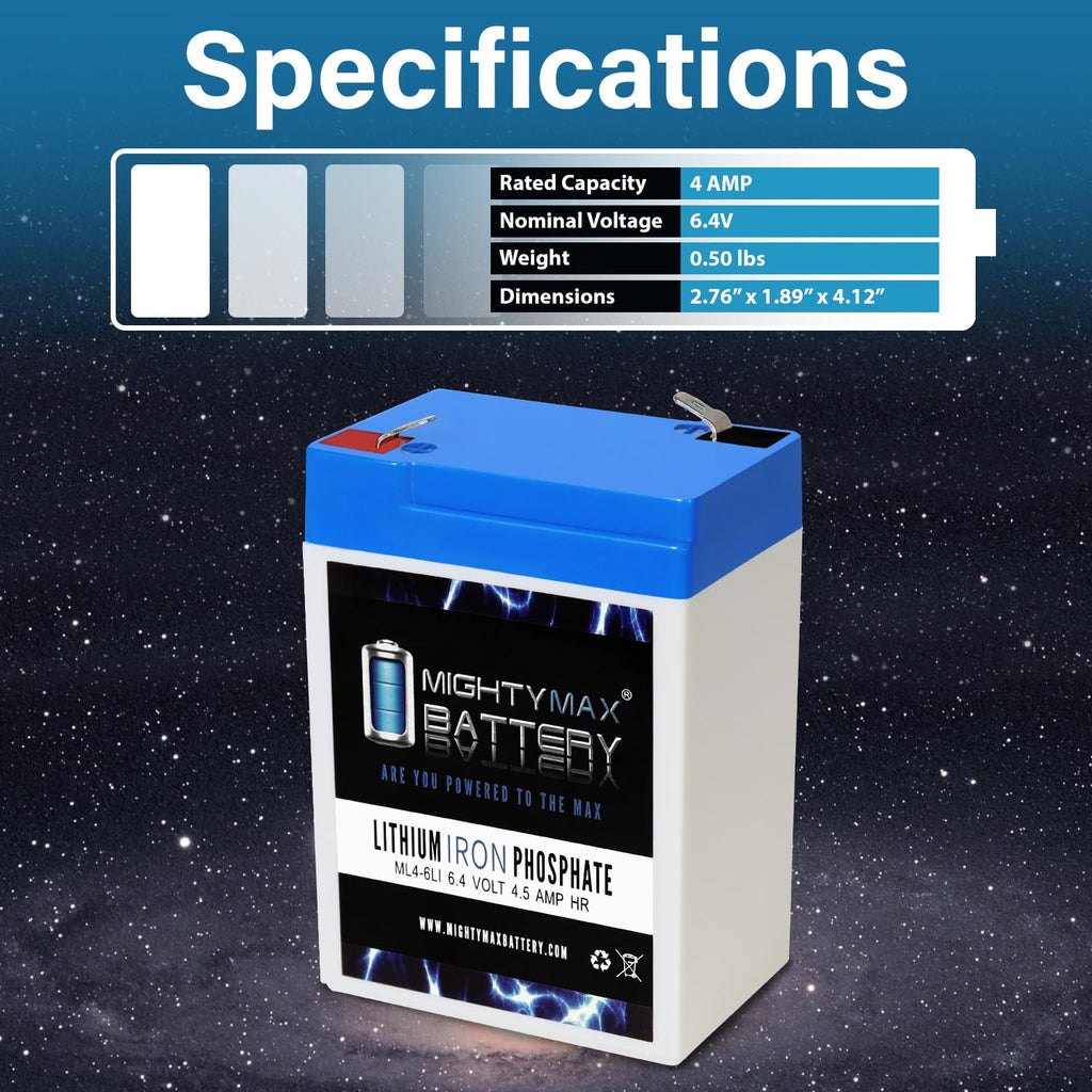 6V 4.5AH Lithium Replacement Battery X11026
