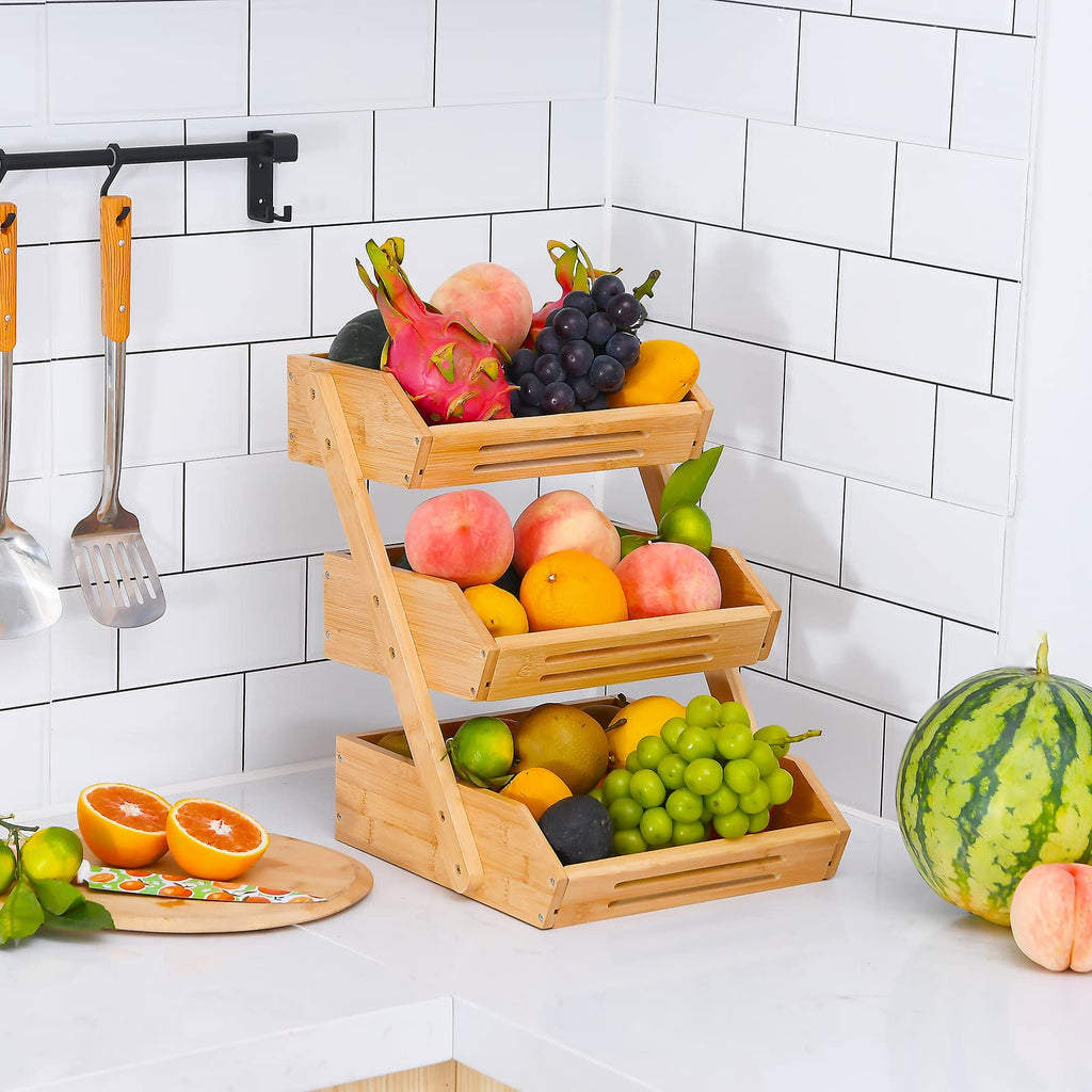 3-Tier Bamboo Fruit Basket L87304