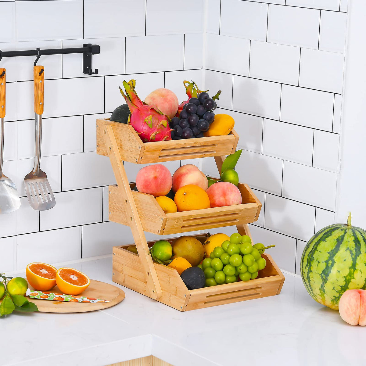 3-Tier Bamboo Fruit Basket L87304