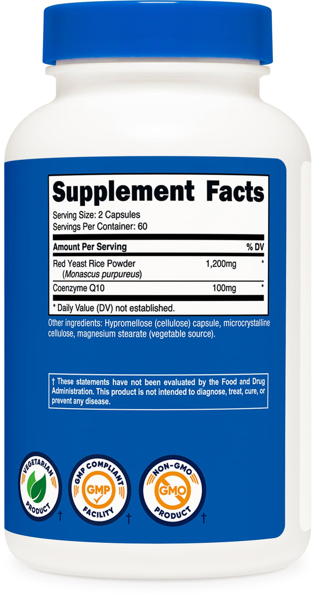 Red Yeast Rice with CoQ10 1300mg 120 Capsules R1069