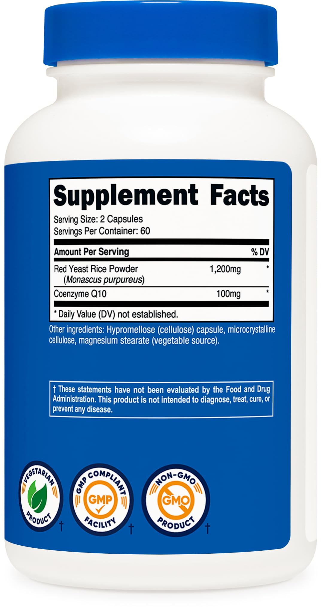 Red Yeast Rice with CoQ10 1300mg 120 Capsules R1069