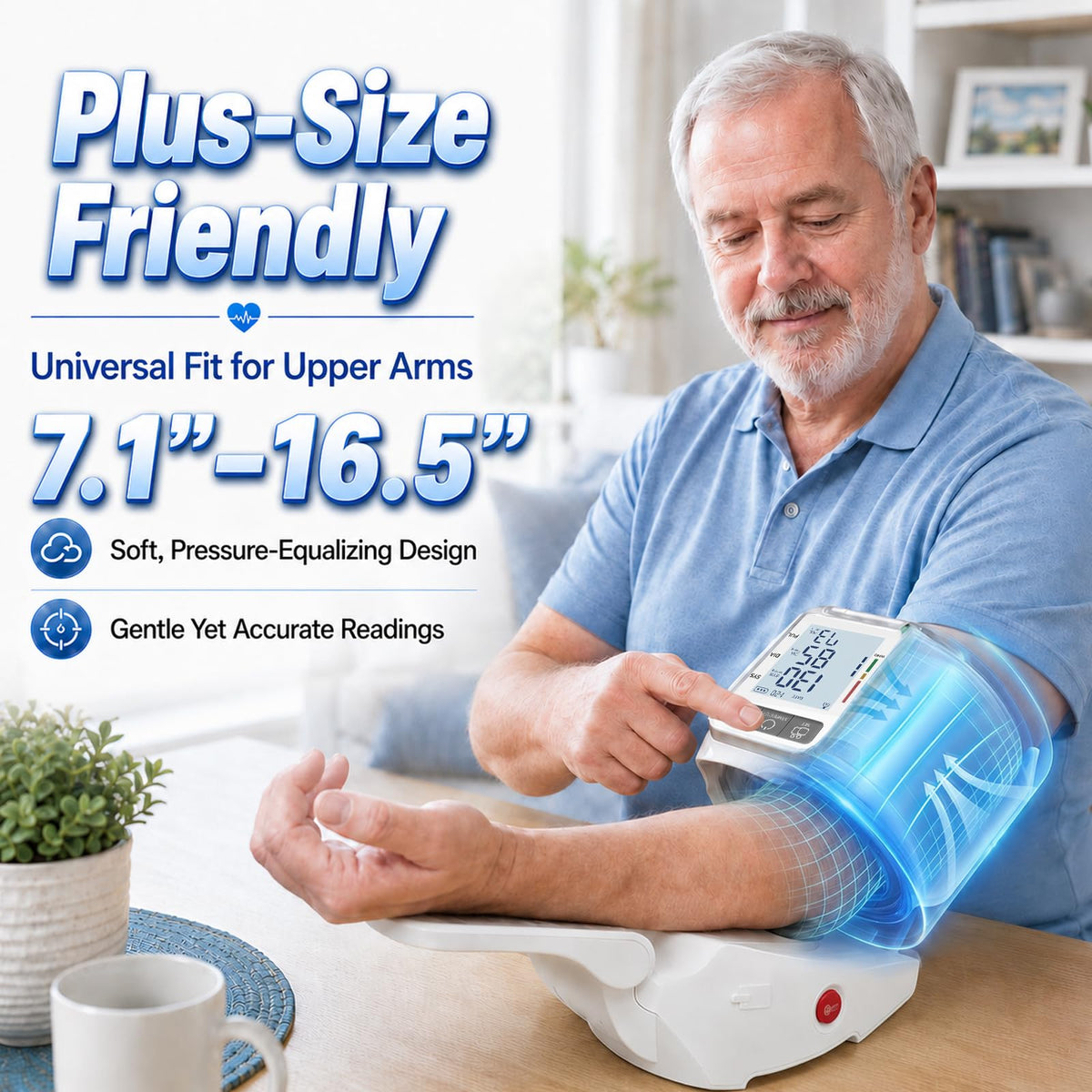 Upper Arm Blood Pressure Monitor with 7.1"-16.5" Cuff V56223