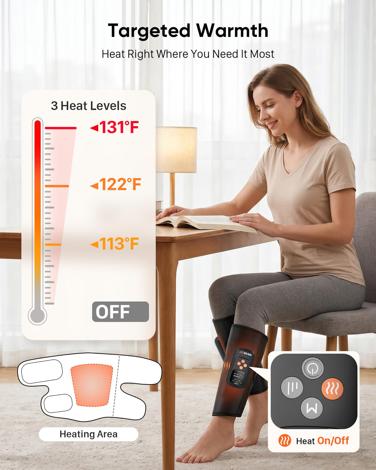 Cordless Air Compression Calf Massager D75082