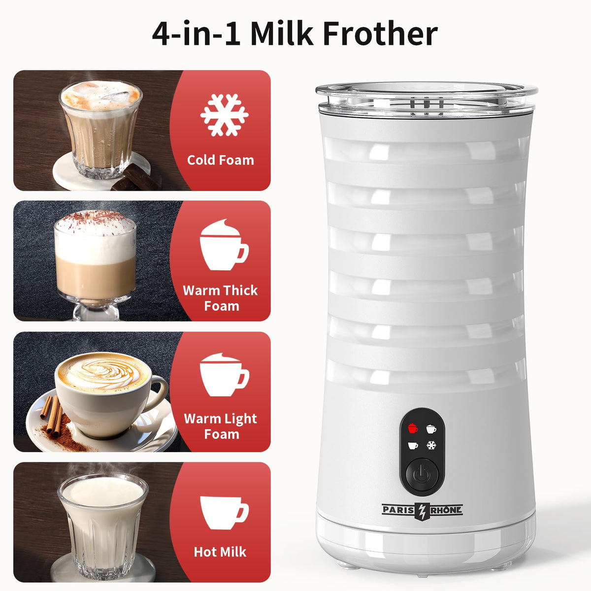 4-in-1 Electric Automatic Milk Frother W2497