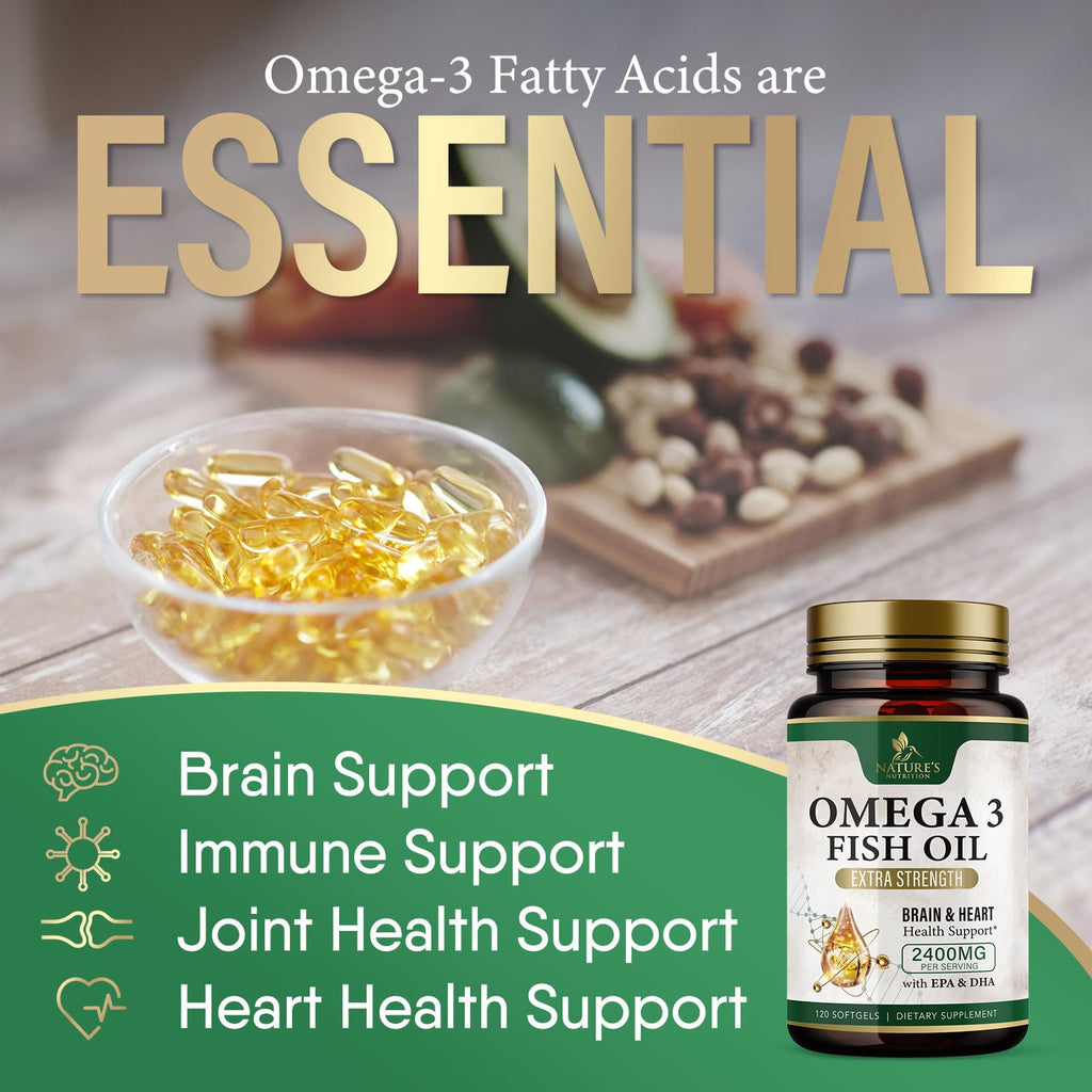 Omega 3 Fish Oil 2400mg 120 Softgels F72049