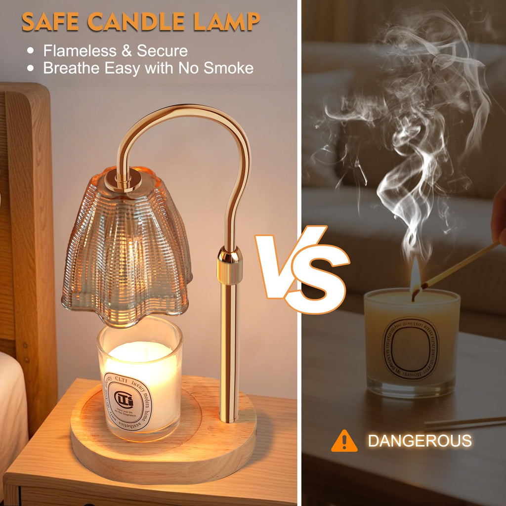 Adjustable Candle Warmer Lamp with Timer & Dimmer T498
