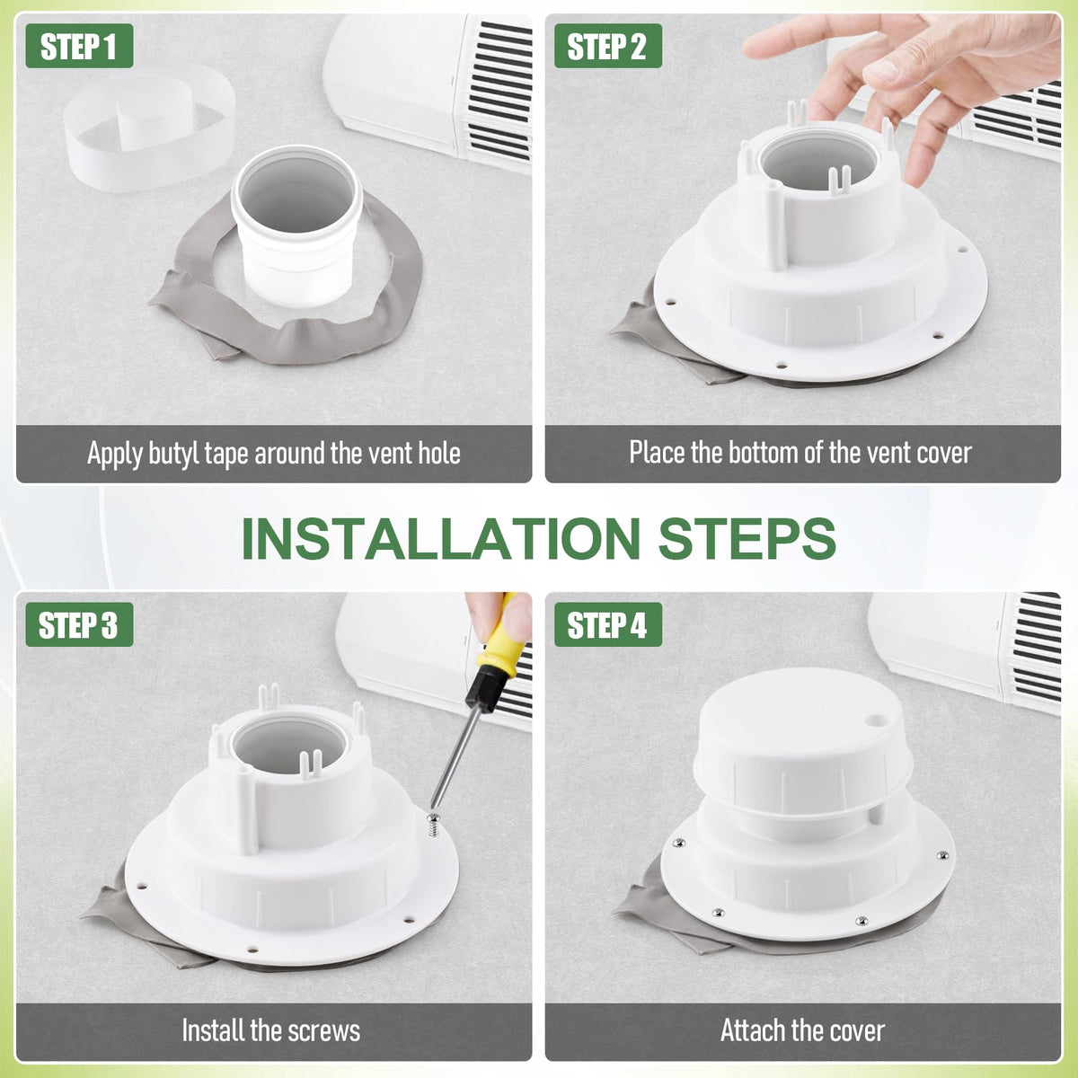 RV Plumbing Vent Covers with Screws, 2 Pack Y38157