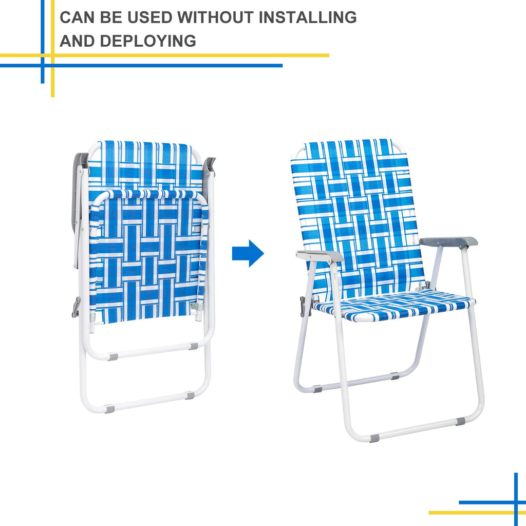 Folding Webbed Lawn Beach Chair I523