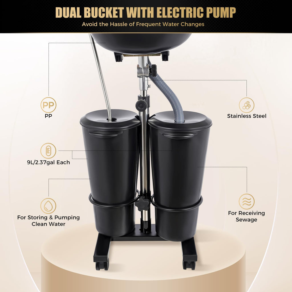 Portable Shampoo Bowl with Electric Pump Y344