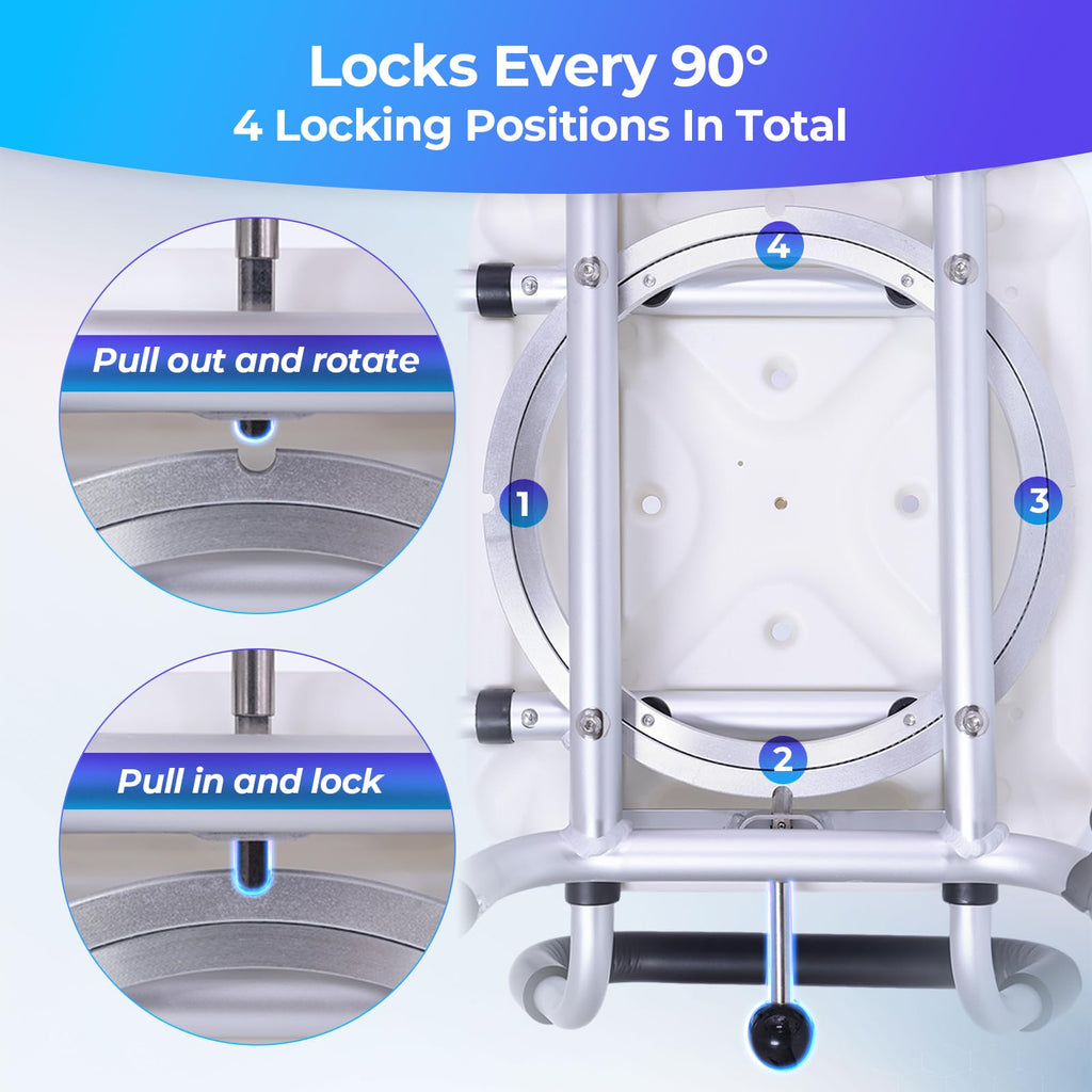 Swivel Shower Chair with Arms and Back B542531
