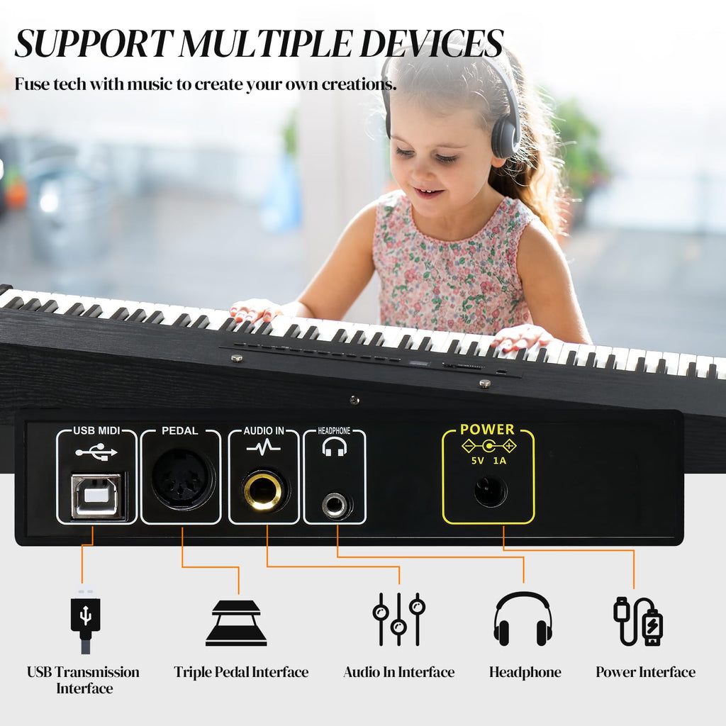 88 Key Weighted Upright Digital Piano M105
