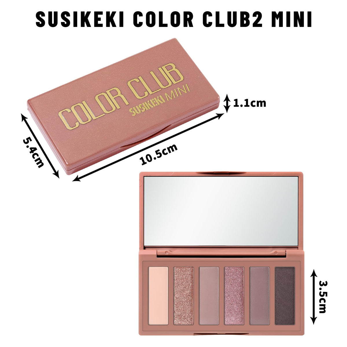 Neutral Nude Matte & Shimmer 6 Colors Mini Eyeshadow Palette V236