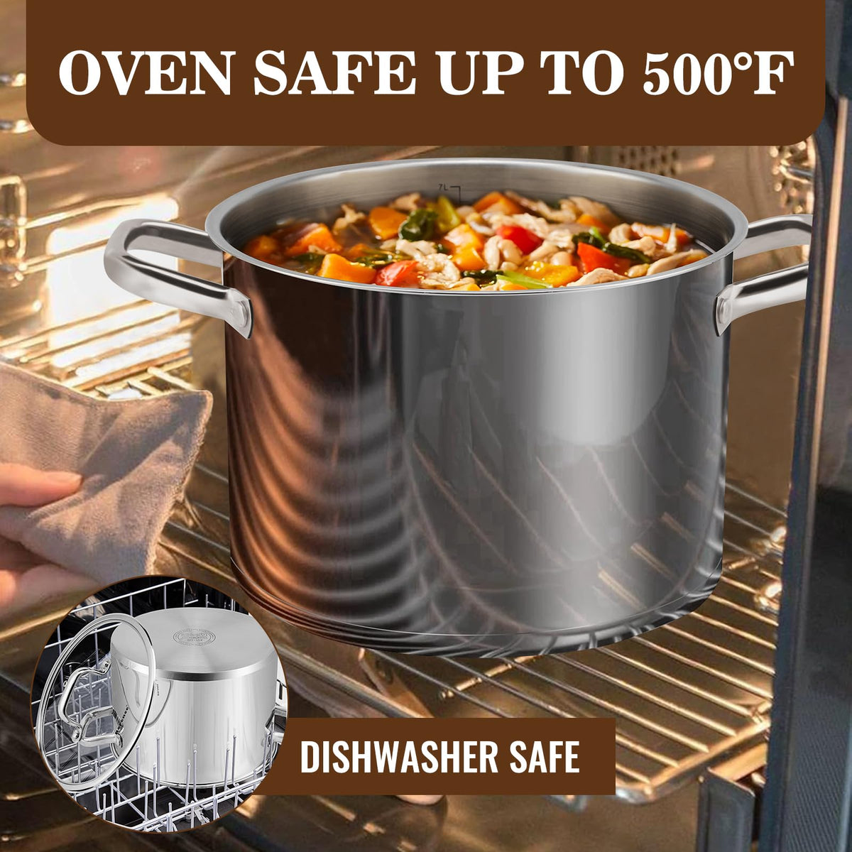 Stainless Steel 8-Quart Stock Pot D68227