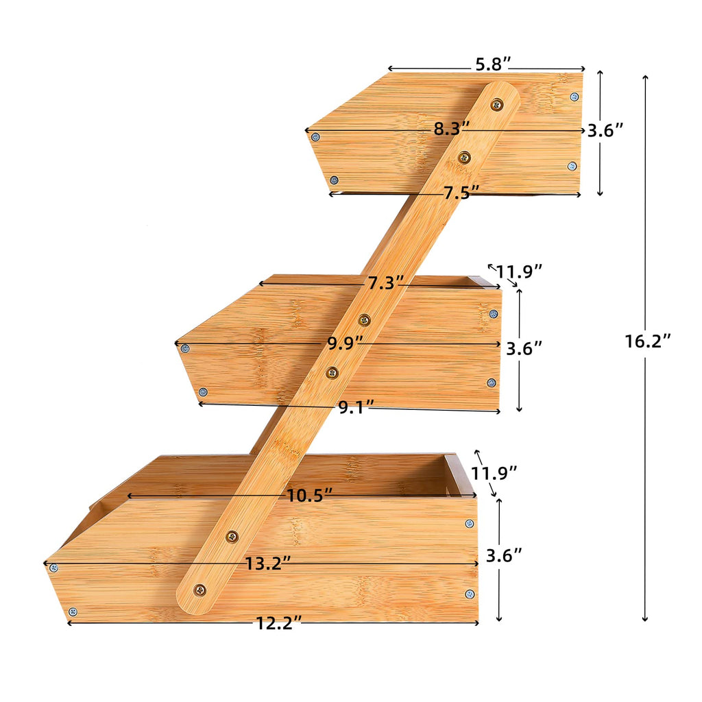3-Tier Bamboo Fruit Basket L87304