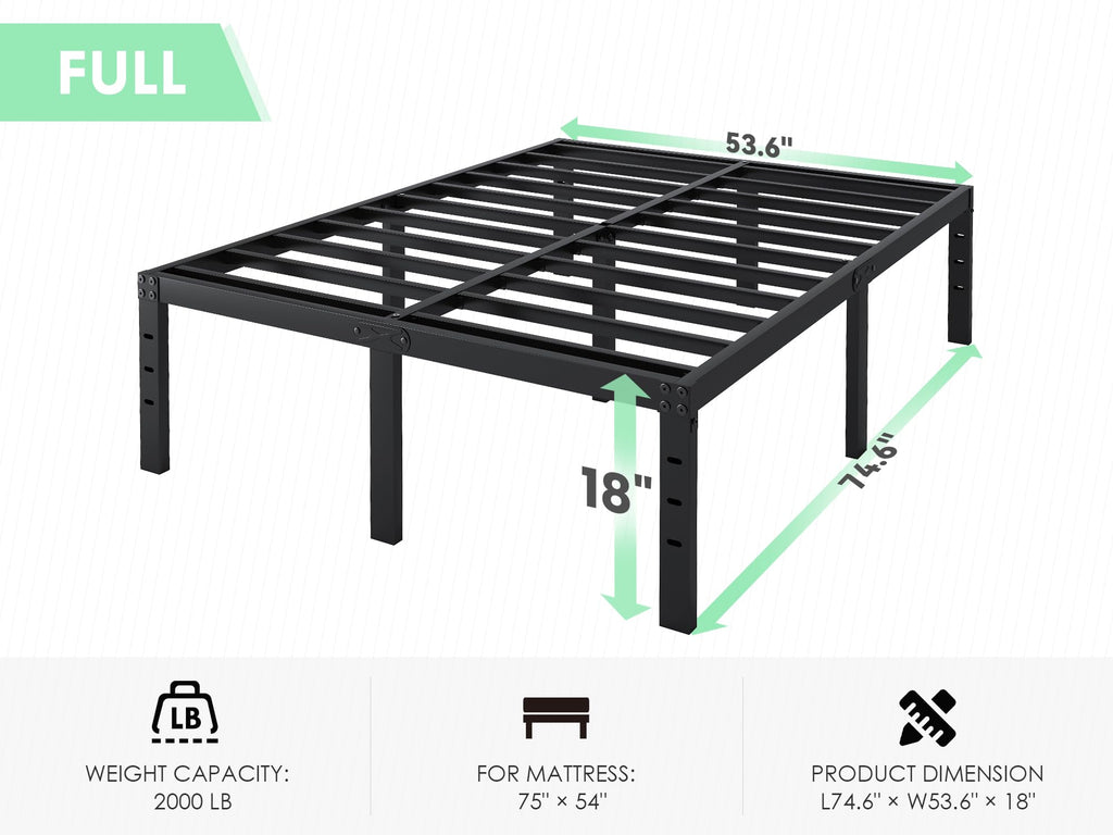 Full Size 18 in Platform Bed Frame Z9696
