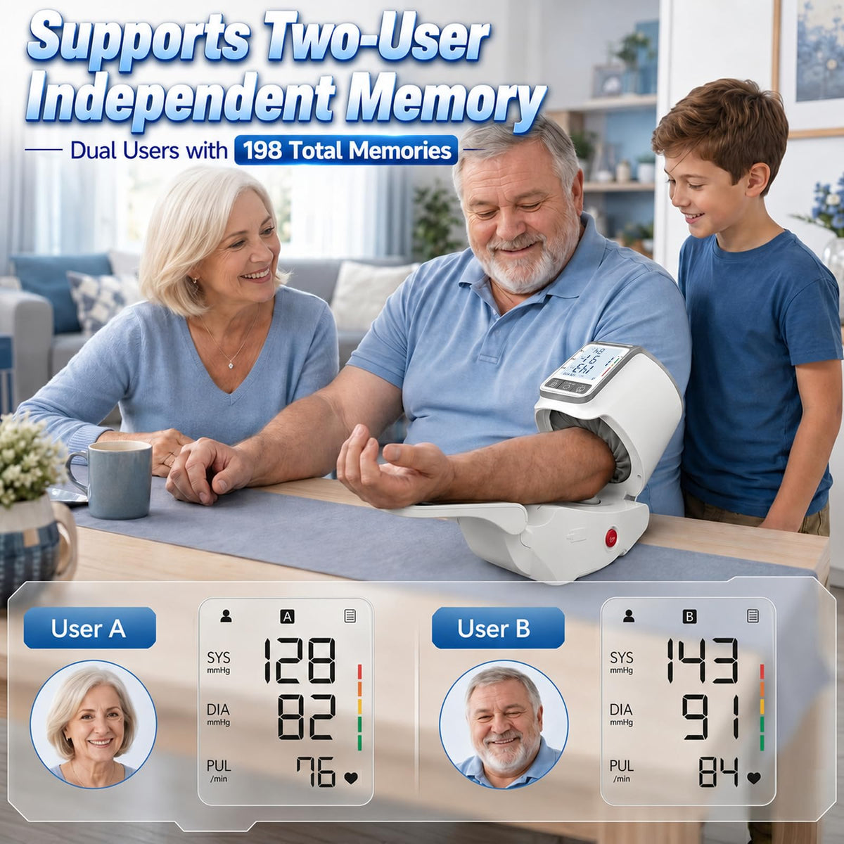 Upper Arm Blood Pressure Monitor with 7.1"-16.5" Cuff V56223