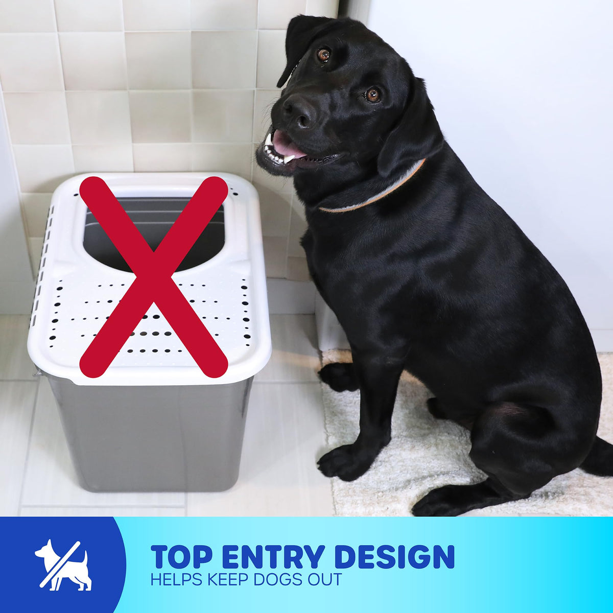 Enclosed Cat Litter Box with Hinged Lid Z645275