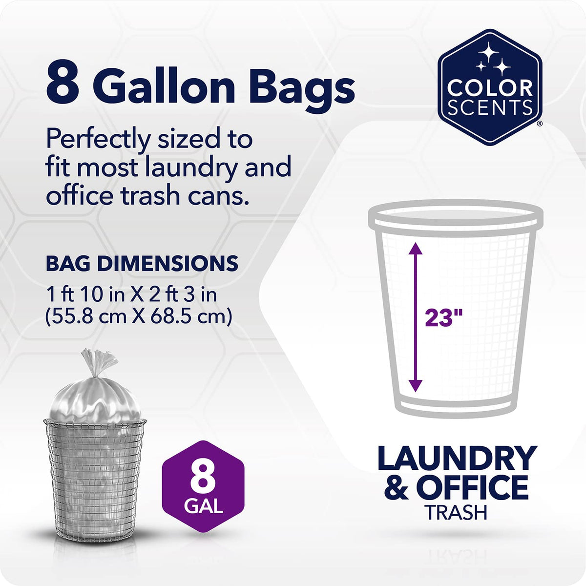 8 Gallon Twist Tie Trash Bags 40 Count F67165