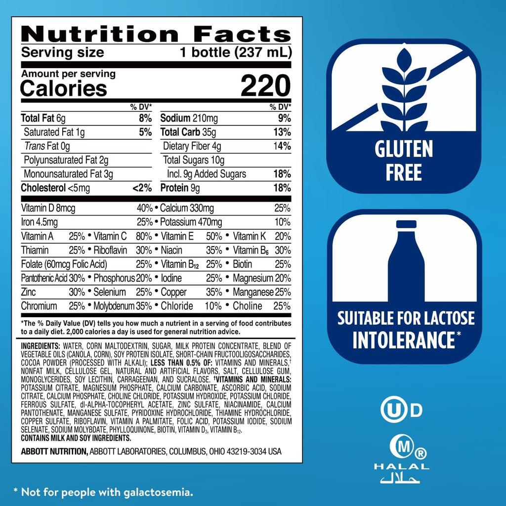 Milk Chocolate Nutrition Shake With Fiber, 24 Pack Q143432