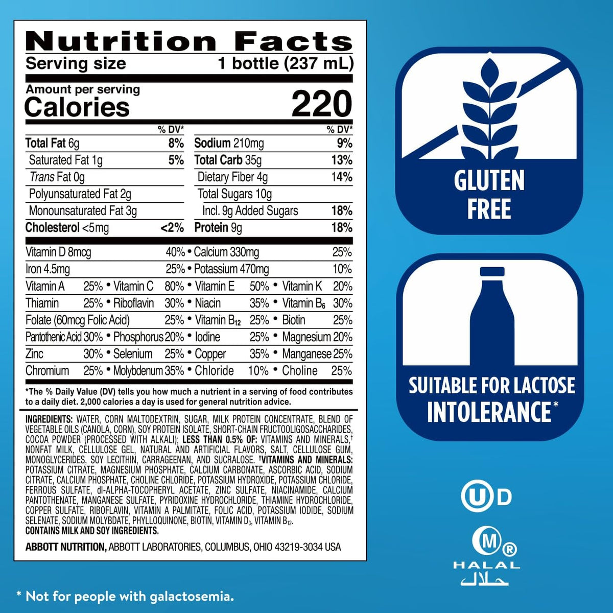 Milk Chocolate Nutrition Shake With Fiber, 24 Pack Q143432