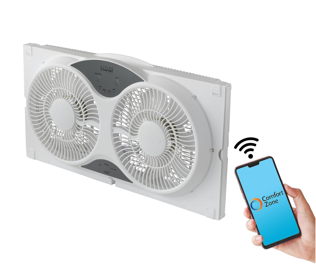 9-Inch Smart WiFi Twin Window Fan with App & Voice Control N735176