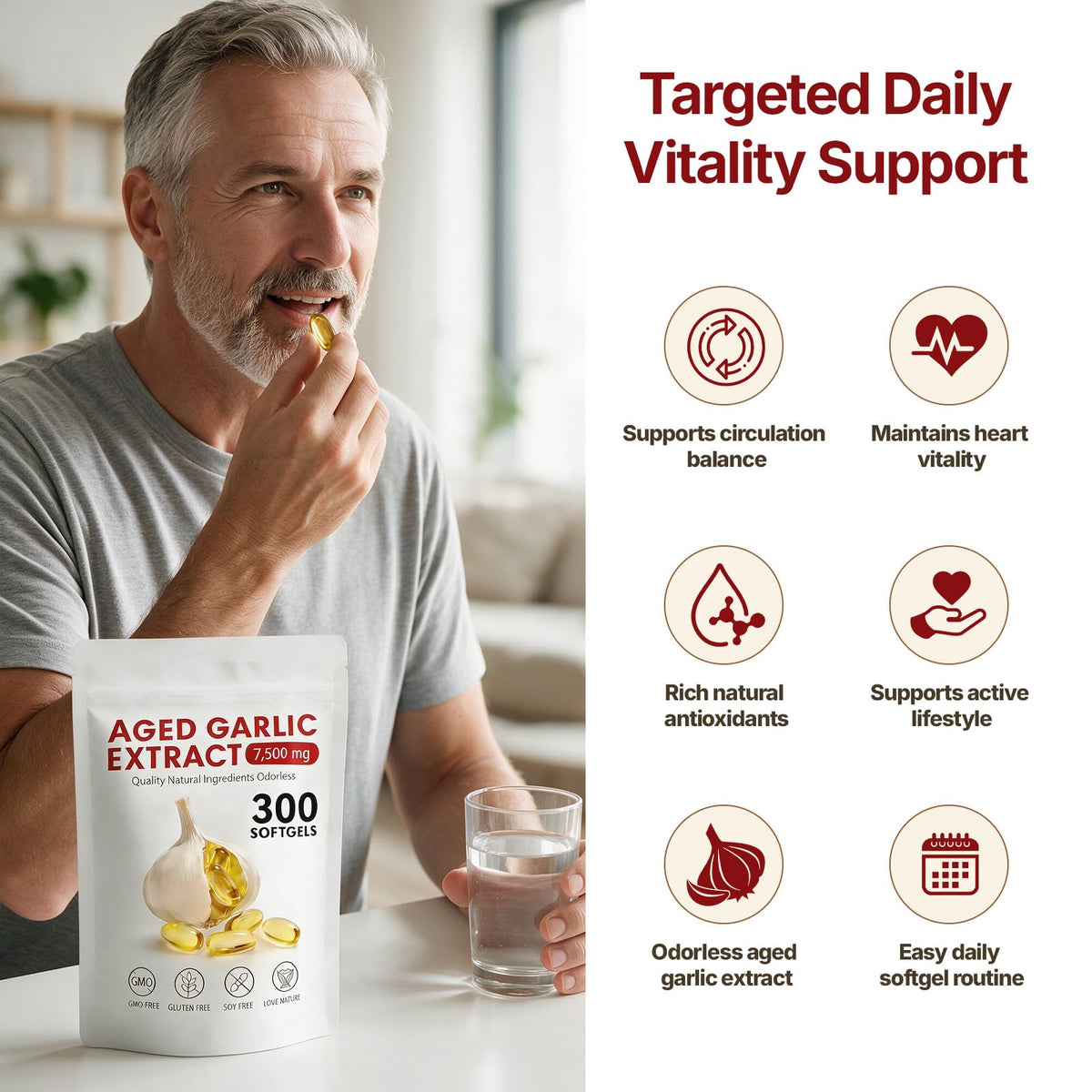 Odorless Garlic Supplement 300 Capsules Z248861