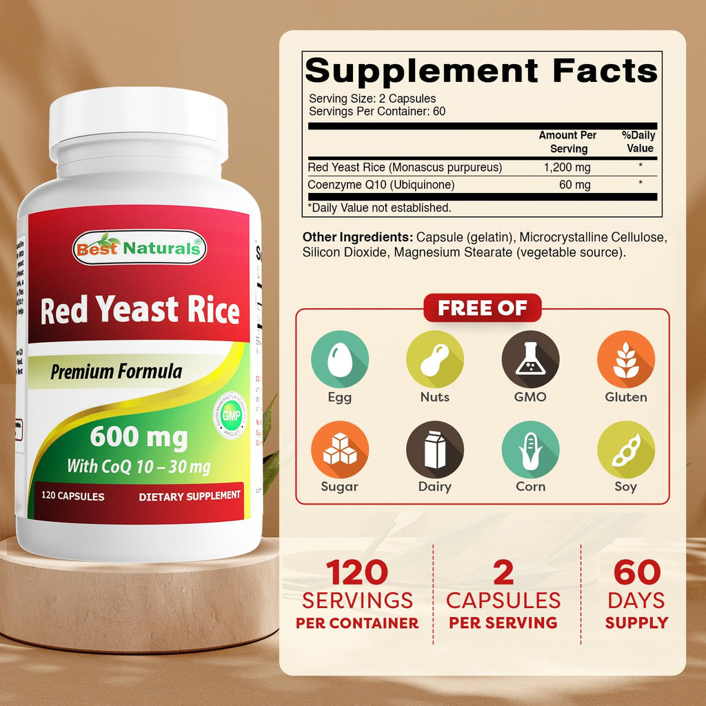 Red Yeast Rice with CoQ10 120 Capsules M4566