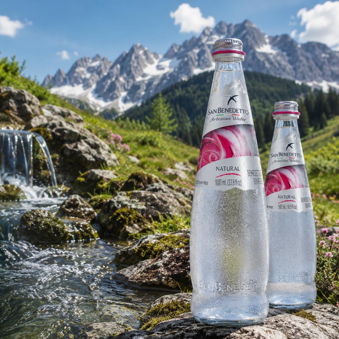 Natural Artesian Still Water Glass Bottles 500 mL 10 Count P566372