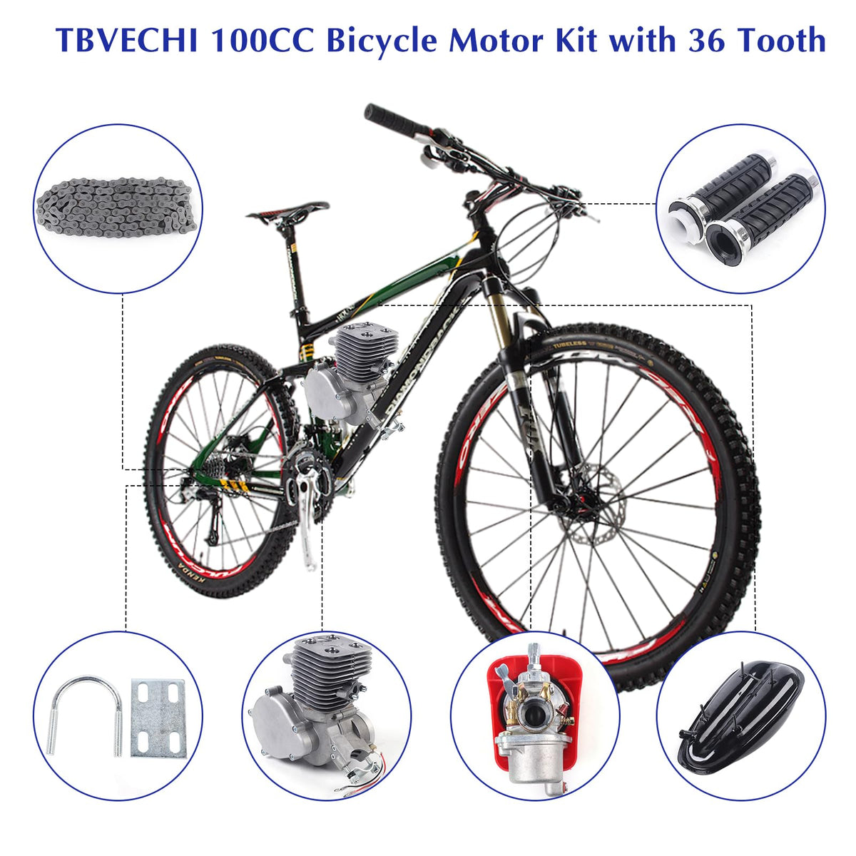 100cc 2 Stroke Bike Engine Kit F2804